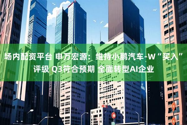 场内配资平台 申万宏源：维持小鹏汽车-W“买入”评级 Q3符合预期 全面转型AI企业